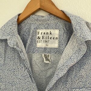 Frank & Eileen Crinkle floral button down